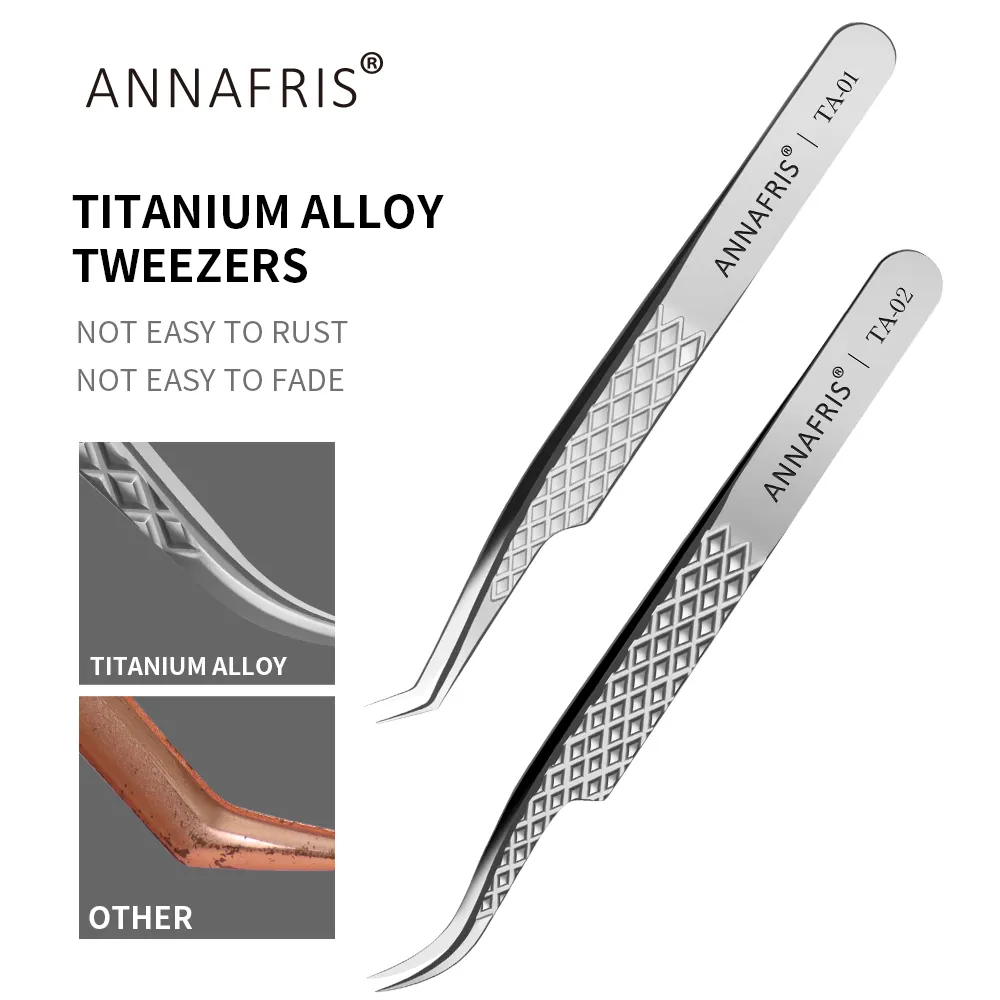 Titanium alloy eyelash tweezers