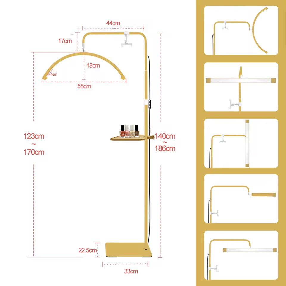 Eyelash lamp, half-moon light