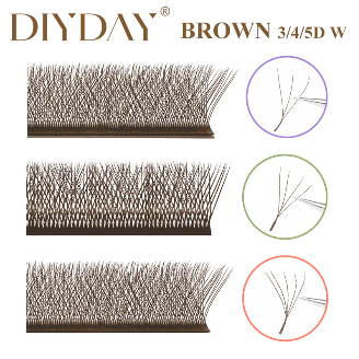 DIYDAY 5D W-shaped brown