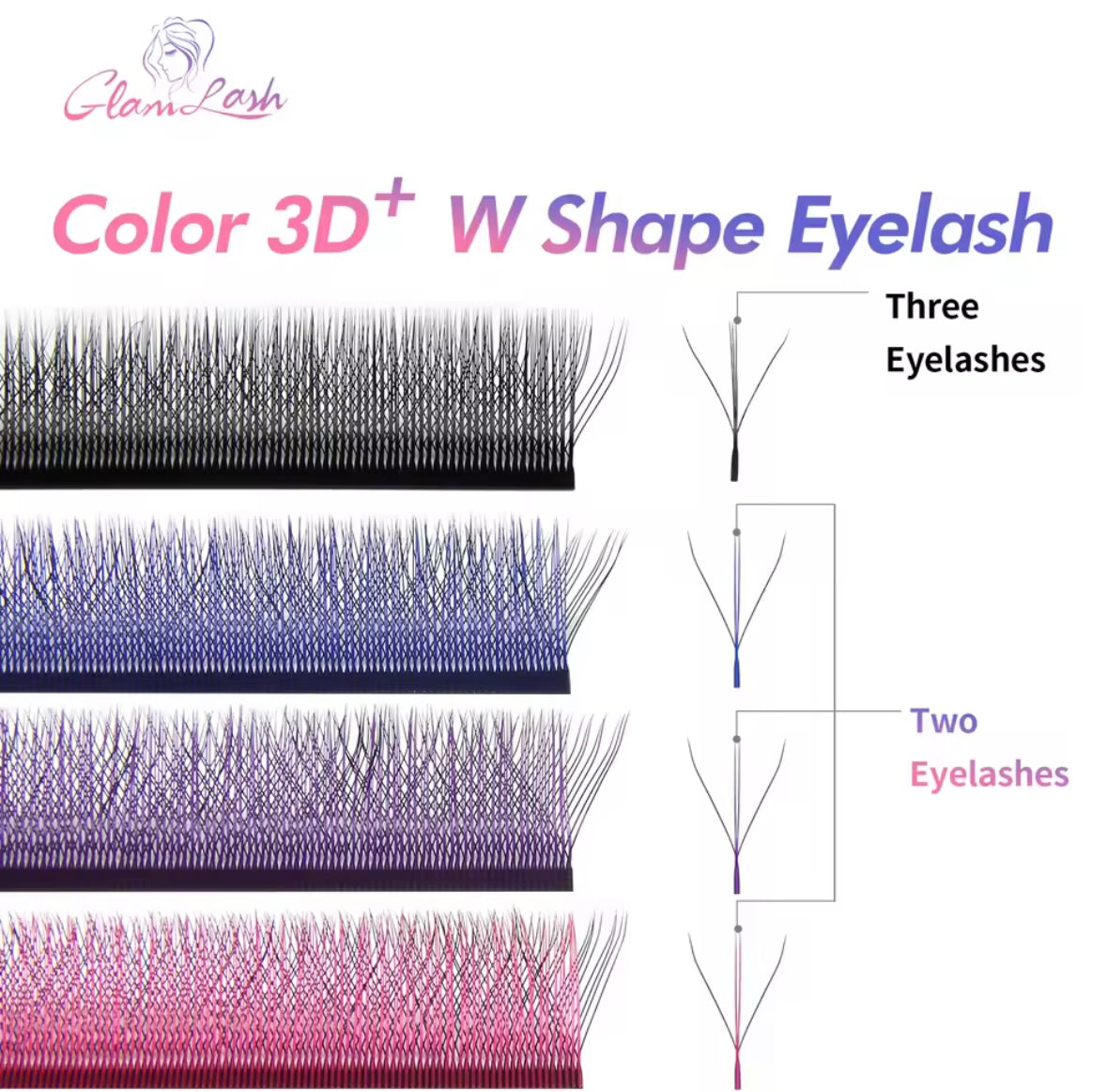 GLAM LASH COLOR 3D W-SHAPED