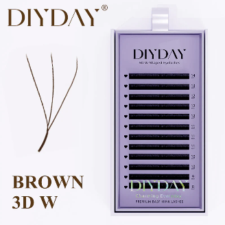 DIYDAY 3D W-shaped brown