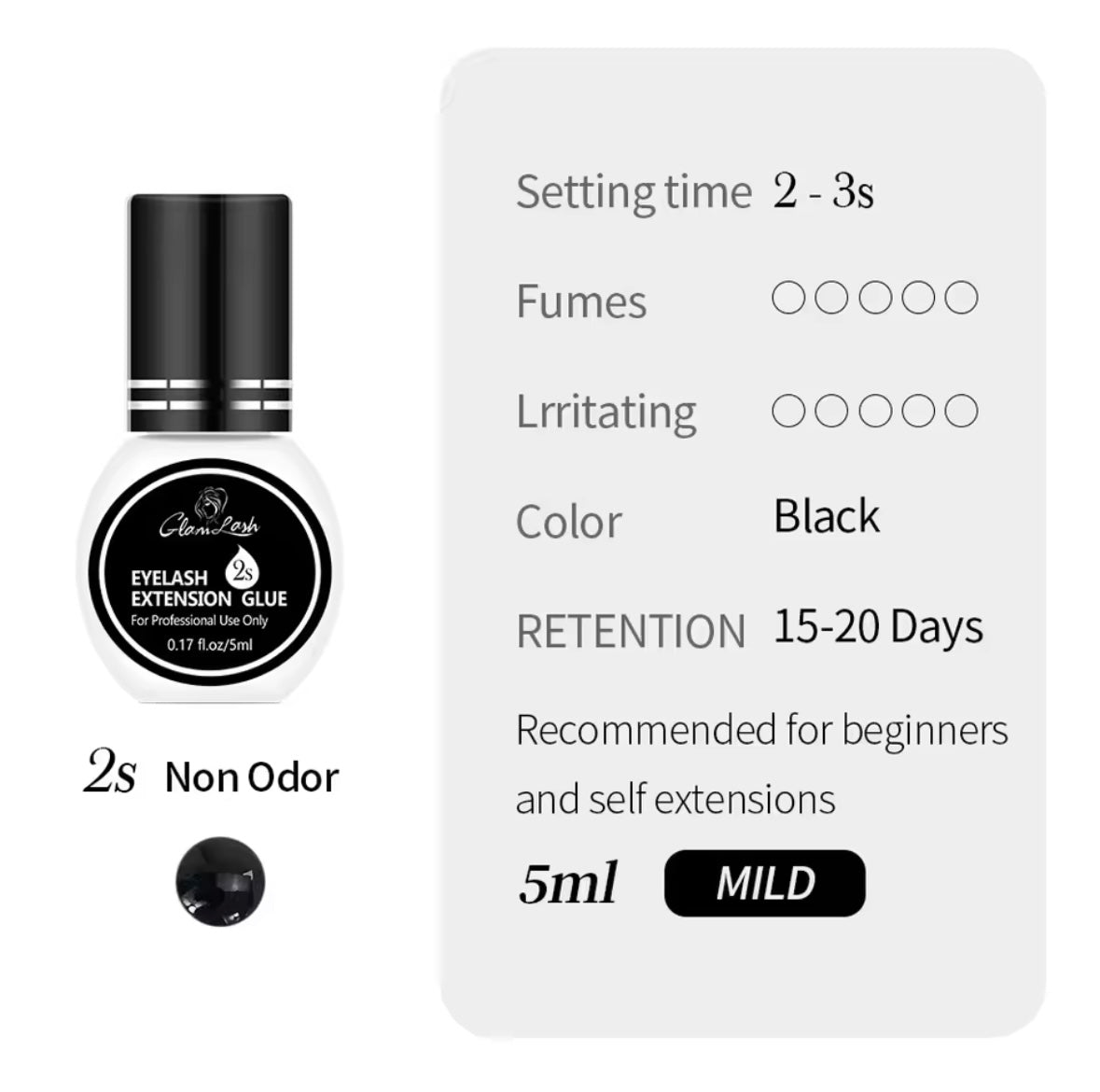 GLAM LASH ADHESIVO 2s