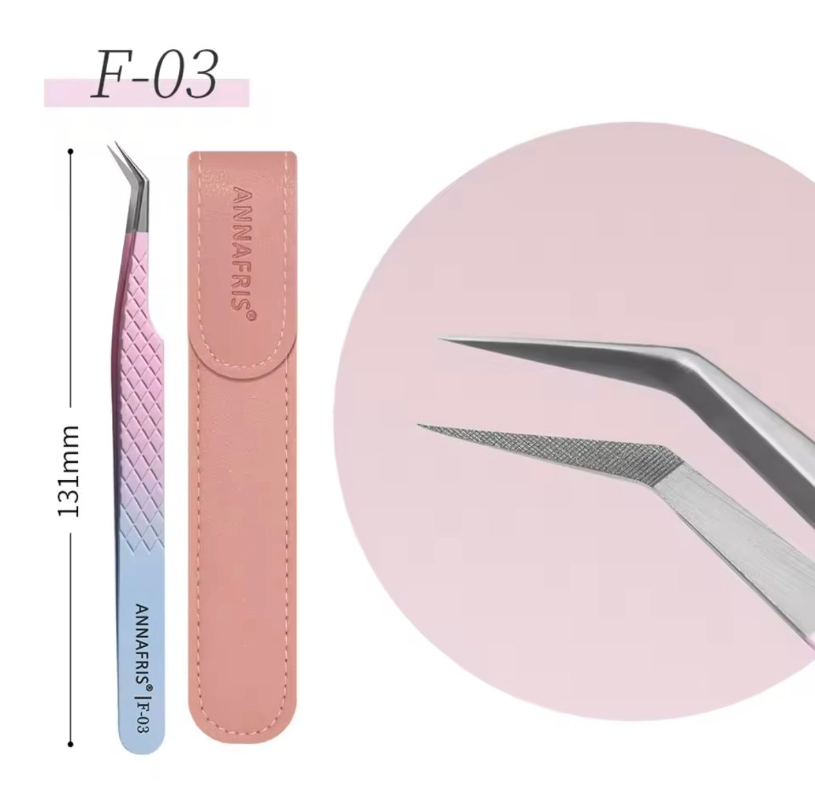 Eyelash extension tweezers
